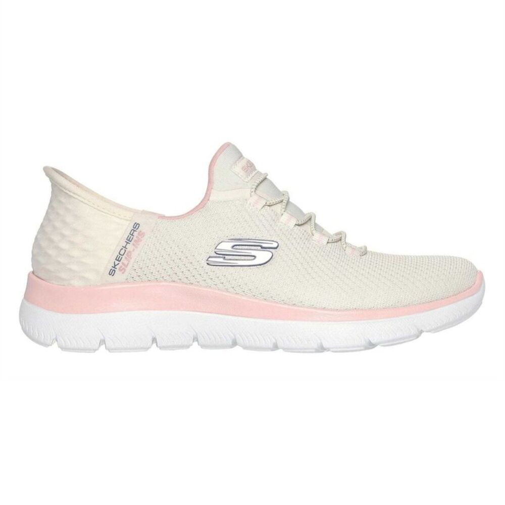 Skechers Mens Summits - Diamond Dream Slip-In Casual Shoes / Off White/Pink